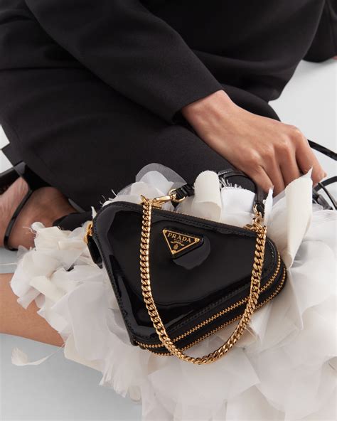 patent leather mini-pouch prada
